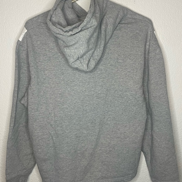 Tory Burch sweatshirt hoodie French Terry sz small gray style 73802 - Picture 4 of 9